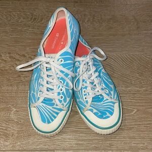 Kate Spade x Florence Broadhurst Tretorn Canvas Sneakers, size 8.5